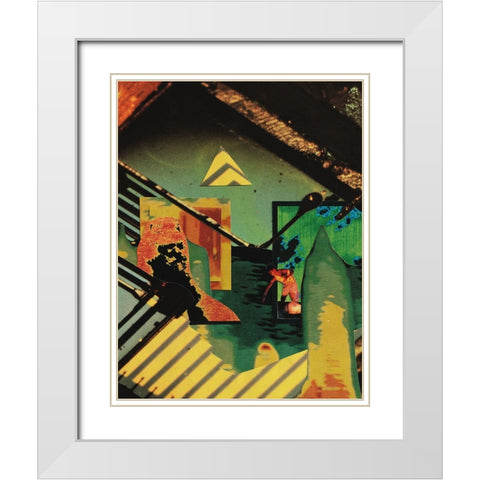 Surfaces White Modern Wood Framed Art Print with Double Matting by Wonder, Howie