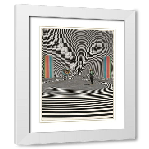 Synesthesia White Modern Wood Framed Art Print with Double Matting by Wonder, Howie