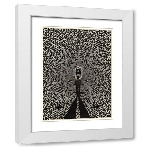 Time Span White Modern Wood Framed Art Print with Double Matting by Wonder, Howie