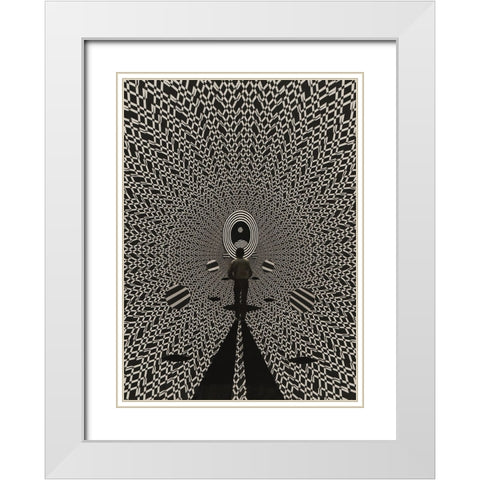 Time Span White Modern Wood Framed Art Print with Double Matting by Wonder, Howie