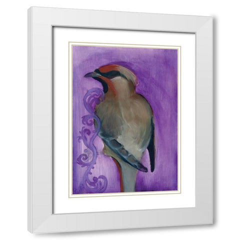 Bird Study X White Modern Wood Framed Art Print with Double Matting by Adkin, Arielle