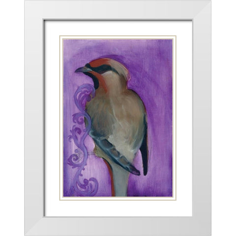 Bird Study X White Modern Wood Framed Art Print with Double Matting by Adkin, Arielle