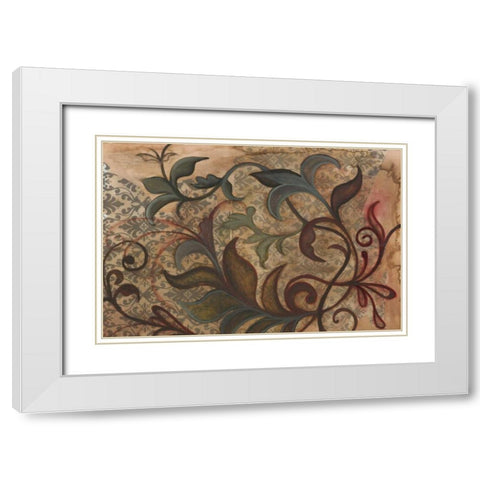 Scrollwork I White Modern Wood Framed Art Print with Double Matting by Adkin, Arielle