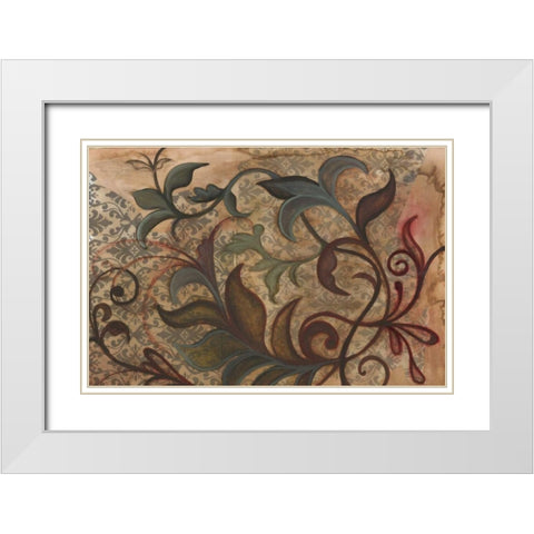 Scrollwork I White Modern Wood Framed Art Print with Double Matting by Adkin, Arielle
