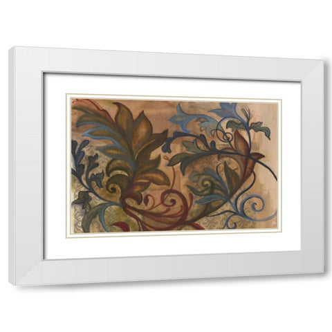 Scrollwork II White Modern Wood Framed Art Print with Double Matting by Adkin, Arielle