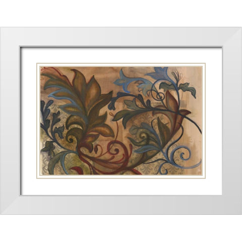 Scrollwork II White Modern Wood Framed Art Print with Double Matting by Adkin, Arielle