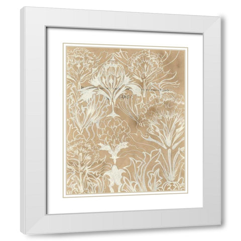 Artichoke Patterns I White Modern Wood Framed Art Print with Double Matting by Adkin, Arielle