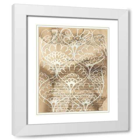 Artichoke Patterns IV White Modern Wood Framed Art Print with Double Matting by Adkin, Arielle