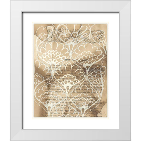 Artichoke Patterns IV White Modern Wood Framed Art Print with Double Matting by Adkin, Arielle