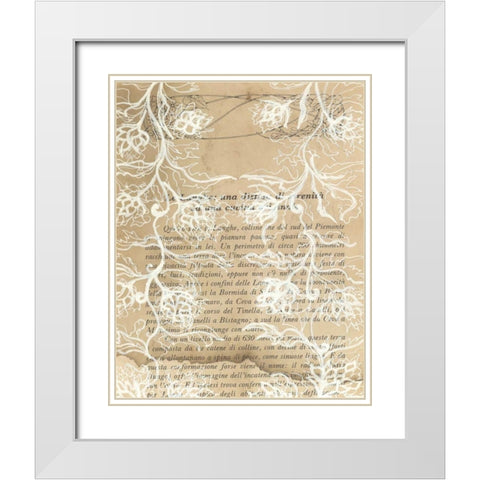 Artichoke Patterns VII White Modern Wood Framed Art Print with Double Matting by Adkin, Arielle