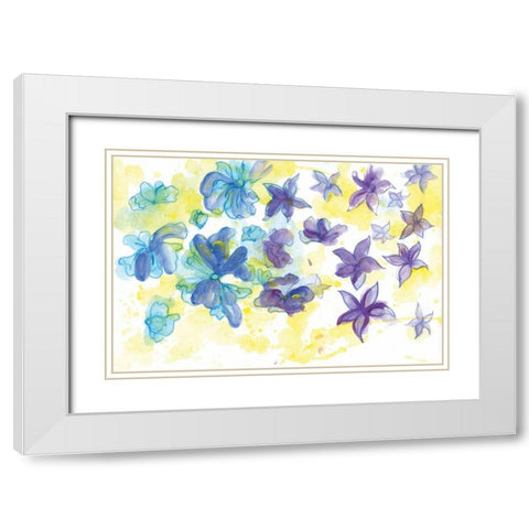 Spring Garden III White Modern Wood Framed Art Print with Double Matting by Adkin, Arielle