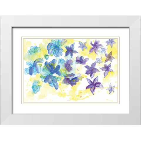 Spring Garden III White Modern Wood Framed Art Print with Double Matting by Adkin, Arielle
