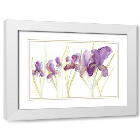 Spring Garden IV White Modern Wood Framed Art Print with Double Matting by Adkin, Arielle