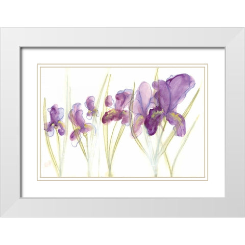Spring Garden IV White Modern Wood Framed Art Print with Double Matting by Adkin, Arielle