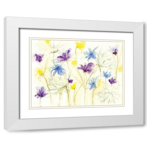 Spring Garden VIII White Modern Wood Framed Art Print with Double Matting by Adkin, Arielle