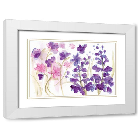 Spring Garden IX White Modern Wood Framed Art Print with Double Matting by Adkin, Arielle