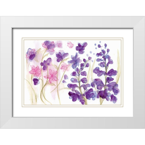 Spring Garden IX White Modern Wood Framed Art Print with Double Matting by Adkin, Arielle