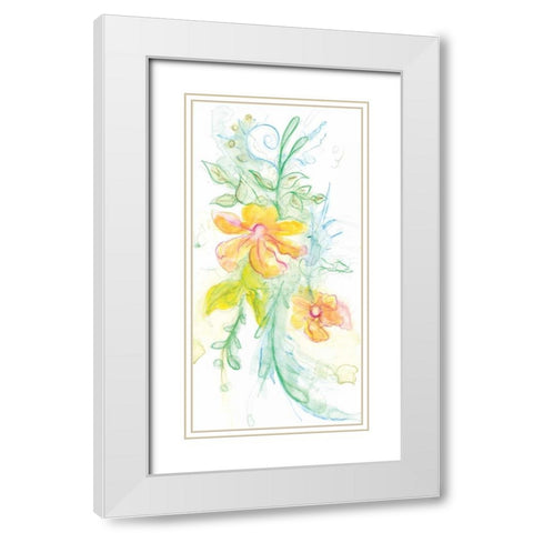 Spring Garden XI White Modern Wood Framed Art Print with Double Matting by Adkin, Arielle