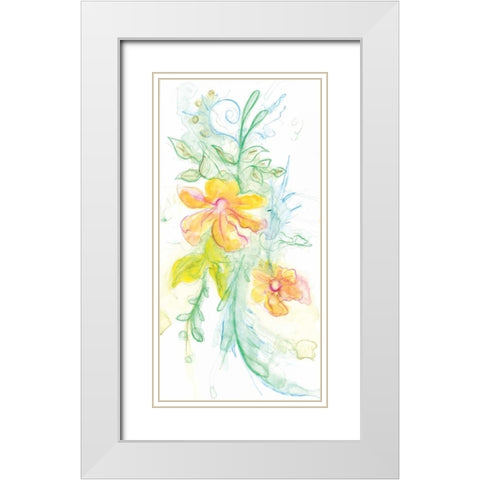 Spring Garden XI White Modern Wood Framed Art Print with Double Matting by Adkin, Arielle