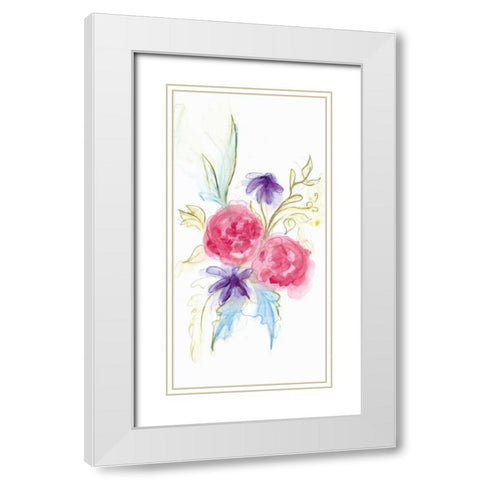 Spring Garden XII White Modern Wood Framed Art Print with Double Matting by Adkin, Arielle