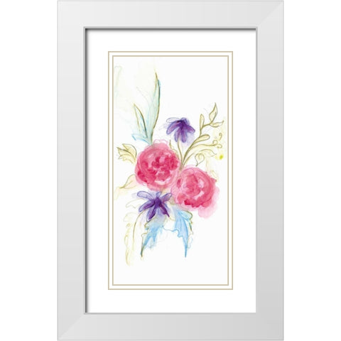 Spring Garden XII White Modern Wood Framed Art Print with Double Matting by Adkin, Arielle