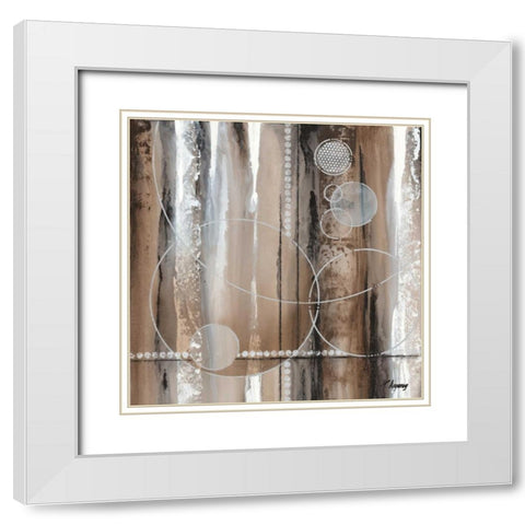 Whirligig I White Modern Wood Framed Art Print with Double Matting by Angeney, Tamara