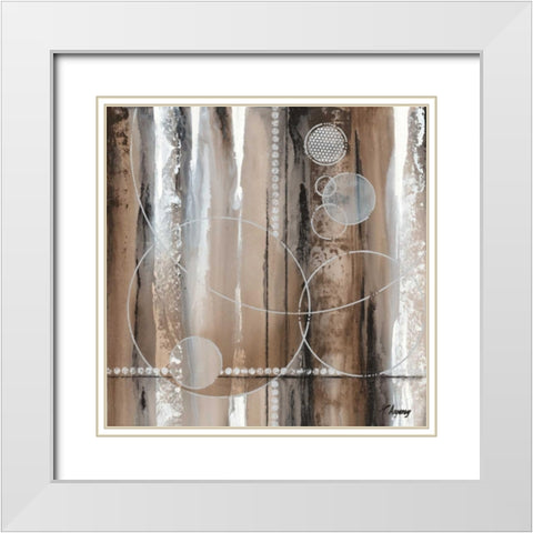 Whirligig I White Modern Wood Framed Art Print with Double Matting by Angeney, Tamara