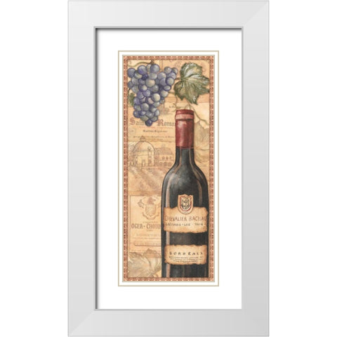 Vineyards - Red White Modern Wood Framed Art Print with Double Matting by Audrey, Charlene
