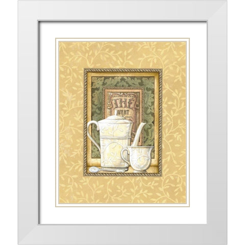 The Vert White Modern Wood Framed Art Print with Double Matting by Audrey, Charlene