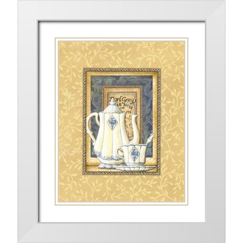 Earl Grey White Modern Wood Framed Art Print with Double Matting by Audrey, Charlene