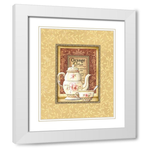 Pekoe White Modern Wood Framed Art Print with Double Matting by Audrey, Charlene