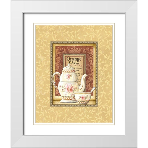 Pekoe White Modern Wood Framed Art Print with Double Matting by Audrey, Charlene