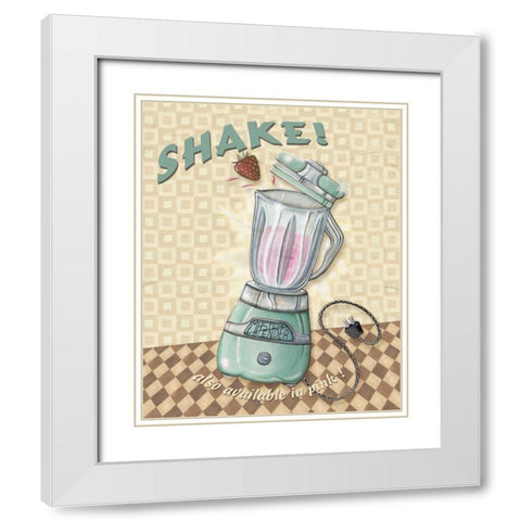 Nifty Fifties - Shake White Modern Wood Framed Art Print with Double Matting by Audrey, Charlene