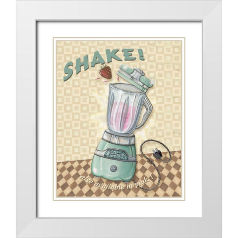 Nifty Fifties - Shake White Modern Wood Framed Art Print with Double Matting by Audrey, Charlene