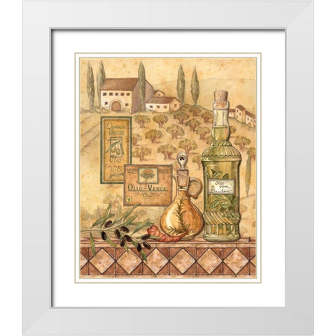 Flavors of Tuscany I White Modern Wood Framed Art Print with Double Matting by Audrey, Charlene