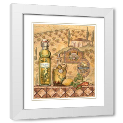 Flavors of Tuscany II White Modern Wood Framed Art Print with Double Matting by Audrey, Charlene