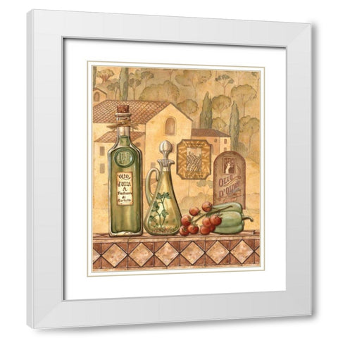 Flavors of Tuscany III White Modern Wood Framed Art Print with Double Matting by Audrey, Charlene