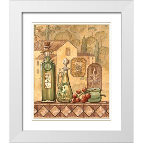 Flavors of Tuscany III White Modern Wood Framed Art Print with Double Matting by Audrey, Charlene