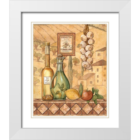 Flavors of Tuscany IV White Modern Wood Framed Art Print with Double Matting by Audrey, Charlene