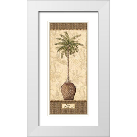 Botanical Palm III White Modern Wood Framed Art Print with Double Matting by Audrey, Charlene
