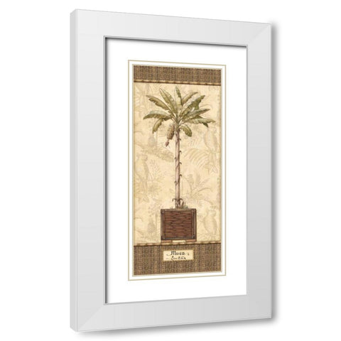 Botanical Palm IV White Modern Wood Framed Art Print with Double Matting by Audrey, Charlene