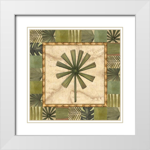 Tropical Leaf II White Modern Wood Framed Art Print with Double Matting by Audrey, Charlene