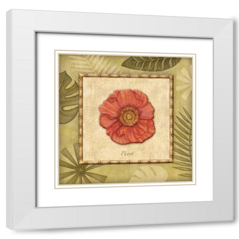 Paradisio IV White Modern Wood Framed Art Print with Double Matting by Audrey, Charlene