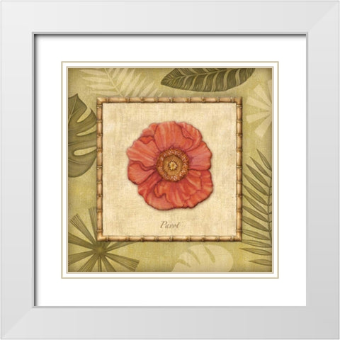 Paradisio IV White Modern Wood Framed Art Print with Double Matting by Audrey, Charlene