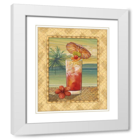 Island Nectar III White Modern Wood Framed Art Print with Double Matting by Audrey, Charlene