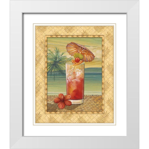 Island Nectar III White Modern Wood Framed Art Print with Double Matting by Audrey, Charlene