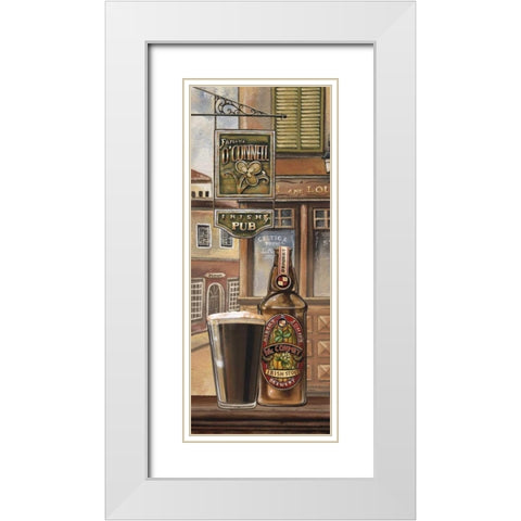 Irish Beer White Modern Wood Framed Art Print with Double Matting by Audrey, Charlene