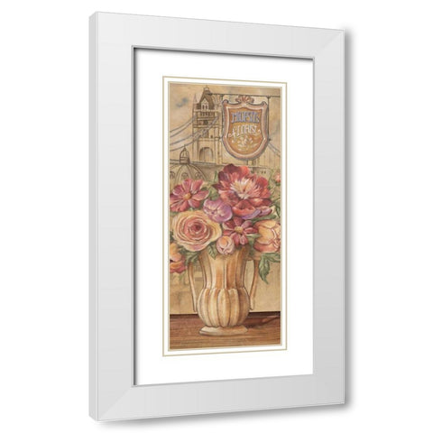 Bouquet from England White Modern Wood Framed Art Print with Double Matting by Audrey, Charlene