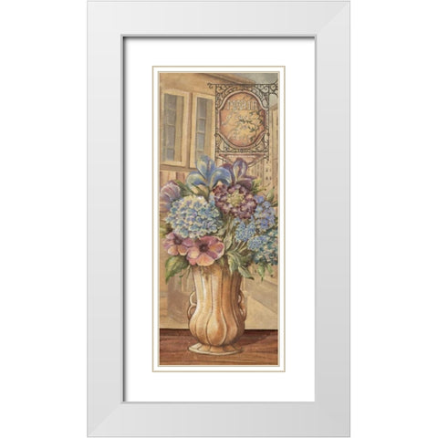 Bouquet from France White Modern Wood Framed Art Print with Double Matting by Audrey, Charlene