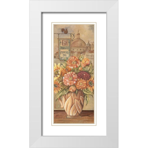 Bouquet from Italy White Modern Wood Framed Art Print with Double Matting by Audrey, Charlene
